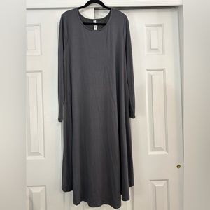Long sleeve mid calf dress with pockets